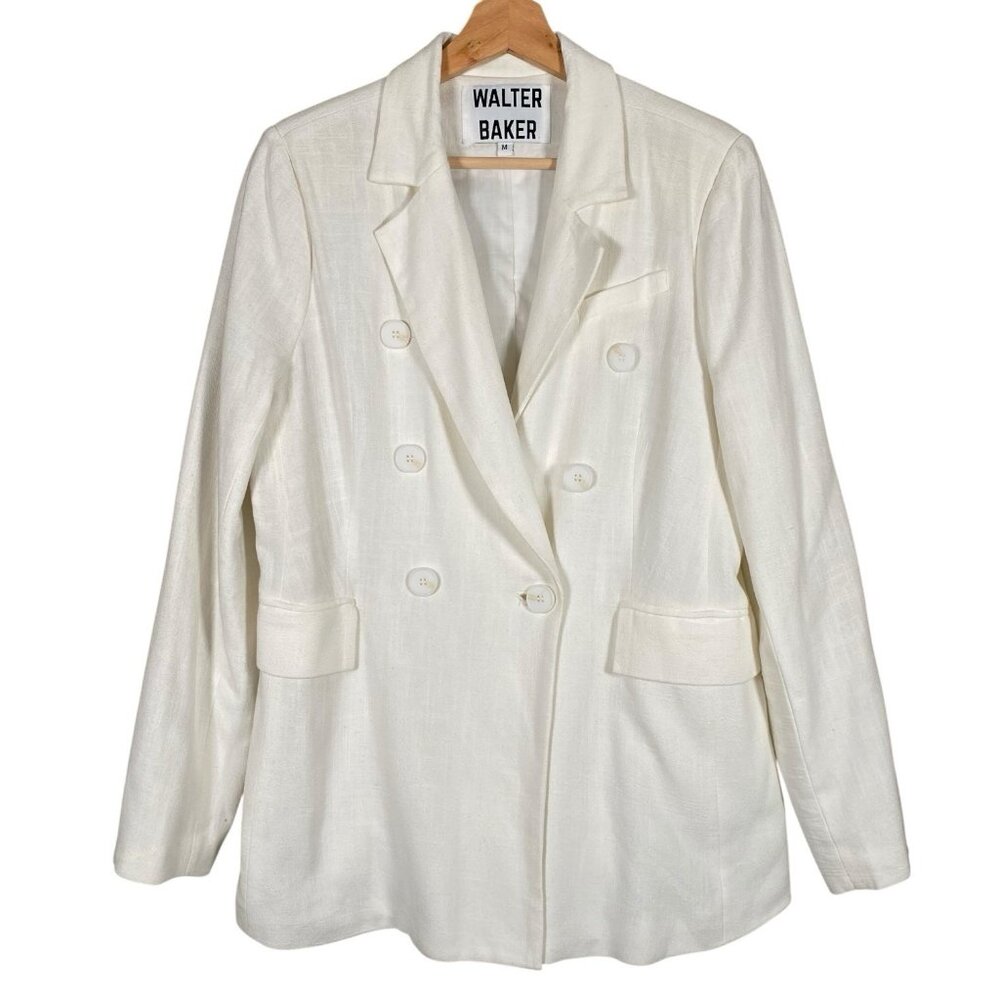 Walter Baker Roger Jacket Linen Blend Double-Breasted Blazer Menswear Style